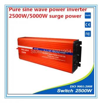 2500W pure sine wave keitiklio DC24V į AC220V keitiklis,saulės energijos inverterio su auto perdavimo jungiklis,automobilių keitiklis