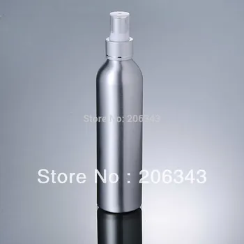 250ml Aliuminio butelis siurblys purkštuvas butelis sidabro pompa head Aliuminio metalo butelį purškimo butelis, rūko purkštuvu