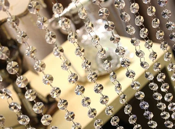25M Kristalų Akrilo Girliandą Diamond Kryptis Vaivorykštės Kristalų Karoliukais Vestuves Dekoro nemokamas pristatymas kristalų girliandą kryptis