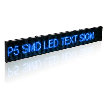 26inch Mėlyna P5 P5 SMD 16 * 128pixel belaidžio WIFI LED Ženklas programuojamo Pasipriešinimo informacija, Reklama, vidaus led Ekranas