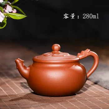 280ml Autentiški Zisha arbatinukas Yixing violetinė purvo garsaus rankų darbo Longfeng Chengxiang arbatinukas arbatos stalo dovanų rinkinys