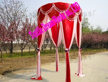 2M Skersmens 3M Aukštis Raudona+Rožinė Princesė Pavilion užuolaidų Vestuvių rekvizitai vestuvių reikmenys(be stovo)