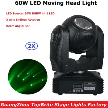 2Pack Eyourlife 60W RGBW Full LED Moving Head Light Su 5/16 DMX Kanalai partijų Vestuvių Diskoteka Kalėdinė Dekoracija