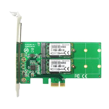 2Port NGFF M. 2 Raktas-B Adapter PCI-Express Valdytojas Kortelės Palaikymas Max Greitis 6Gbps