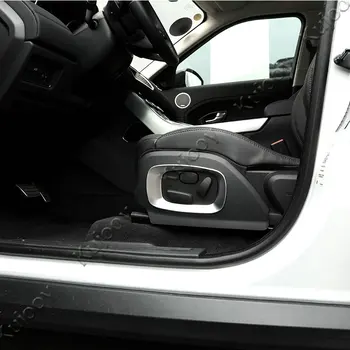 2vnt ABS Matt Automobilio Sėdynės Pusėje Mygtukas Rėmo Dangtis Apdailos Lipdukai 