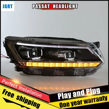 2VNT Automobilių Stiliaus LED žibintai vw Passat 2011-2017 Passat žibintas LED DRL Dvigubo Objektyvo Šviesos H7 HID Xenon bi-xenon 
