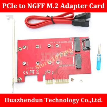 2VNT/DAUG Aukštos Kokybės NAUJAS PREKĖS ženklas PCI-E X4, kad NGFF(M. 2)VSD Kortelės Adapteris su Kabelių ir Atsuktuvas M. 2 Plėtros Kortelę