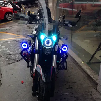 2vnt motociklo priekinis žibintas LED motociklams priekinis žibintas, papildomas žibintas U7 125W moto darbo vairuotojo automobilio rūko žibintas super šviesus žibintas