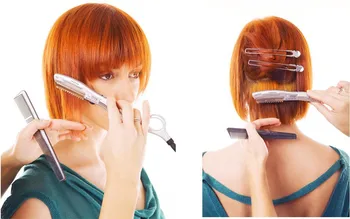 2vnt Sidabro spalvos Ultragarso Karšto Vibruojantį Skustuvą už plaukų kirpimas/ žmogaus plaukų pratęsti JAV,EU PLUG, Šilumos Plaukų Kirpti Žirklių L-538