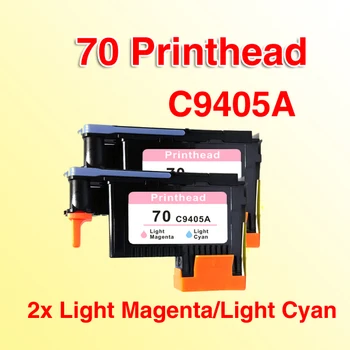 2x suderinama HP70 Šviesiai Purpurinė & Light Cyan Print head C9405A Z2100 Z3100PS Pro B8850
