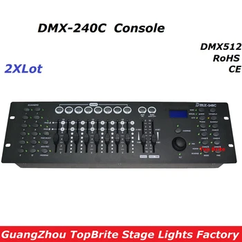 2xLot Gamyklos Kaina DMX240 Konsolės DMX 512 Controller 192 Kanalų Profesionalus DJ Disco Valdytojas Įranga, Led Scenos Šviesos
