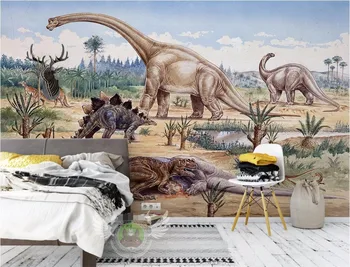 3 d foto tapetai Juros periodo dinozaurai namų dekoro Užsakymą freskos 3d sienų freskomis tapetai gyvenimo kambario sienos 3 d tapyba