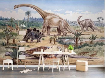 3 d foto tapetai Juros periodo dinozaurai namų dekoro Užsakymą freskos 3d sienų freskomis tapetai gyvenimo kambario sienos 3 d tapyba
