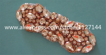 (30 vnt.), Didmeninės rankų zawalcowany rose gold crystal kalnų krištolas aplikacijos, skirtos suknelės 