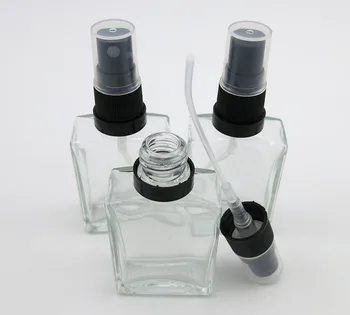 300 X 30ML Daugkartiniai Stiklo Kvepalų buteliuke, 1 OZ Kvadratinių Stiklo Butelis su Purkštuvu Aukščiausios Kokybės