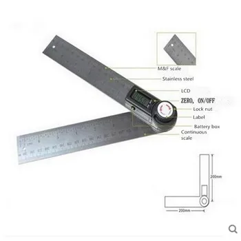 300mm Skaitmeninis Matlankis Inclinometer Goniometer Matavimo Įrankis Dailidės aikštės Kampo indikatorius Nerūdijančio Plieno Kampas Valdovas
