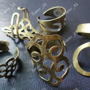 300pcs Didmeninė daug papuošalų žiedas derliaus bronzos & lydinio mados Žiedai nemokamas pristatymas BL132