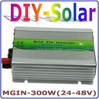 300W saulės sistema, 36V panel / 72cells, 24-48VDC Pure Sine Wave Micro Keitiklis, 90-260VAC Pilnas Įtampos Išėjimo MPPT Funkcija