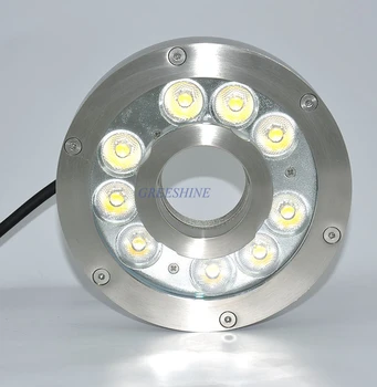 304/316 nerūdijančio plieno 24V IP68 9W Povandeninis LED Šviesos Fontanas Balta Baseinas Šviesos Kraštovaizdžio šviesos D160XH36MM
