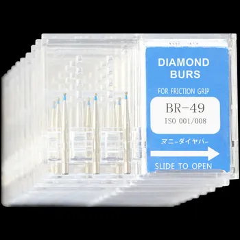 30Pcs(10Boxes) Dantų Diamond Burs BR-45 / BR-46 / BR-49 Polisher Gręžimo Greitis Didelis, Handpiece Poliravimo Stomatologas Šerpetų