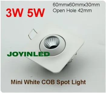 30pcs AC110V 220V Pritemdomi 3w mini aikštėje embedded COB LED lubų žemyn šviesos
