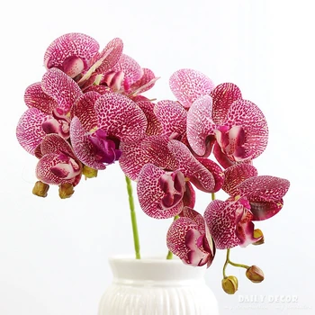 30pcs/daug ! didmeninė 3D Nekilnojamojo touch 6 galvos dirbtinio drugelio orchidėjos vestuvių dekoratyvinis Phalaenopsis EMS nemokamas pristatymas