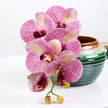 30pcs/daug ! didmeninė 3D Nekilnojamojo touch 6 galvos dirbtinio drugelio orchidėjos vestuvių dekoratyvinis Phalaenopsis EMS nemokamas pristatymas
