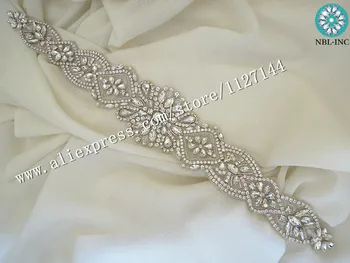 (30PCS)Didmeninės vestuvių varčios zawalcowany siuvimo silver rose gold crystal kalnų krištolas appliques vestuvinių suknelių varčios diržo WDD0676