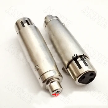 30pcs/lot K3P 3 Pin XLR Female To K Lotus Female Socket Cable Material Converter