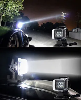 360 laipsnių 30w LED Spot Beam Sukasi Nuotolinio Valdymo Darbą, Lengvųjų Transporto priemonių Apsaugos Avarinis Apšvietimas