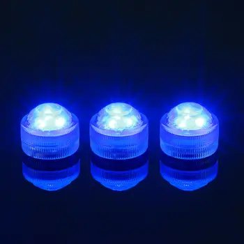 3CM Skersmens Super Ryškiai Balta/ Šiltai Balta/ RGB Multicolors LED Gėlių Žibintai Povandeninis Žvakės su Baterija Apdaila