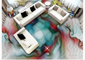 3D abstraktus modelis grindų vandeniui ekrano užsklanda, vonios sienelės pvc lipnios tapetai Namų Puošybai
