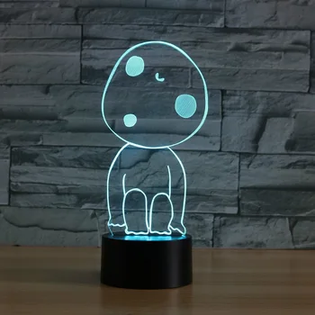 3D Animaciją, Vaizdo Modeliavimo Naktį Led Žibintai, 7 Spalvų Keitimas Atmosfera Stalo Lempa Namų Miegamojo Puošimas Kūdikių Miego Apšvietimo Dovanos