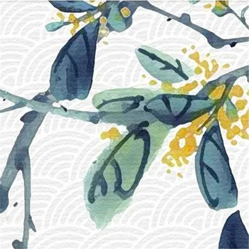 3D Custom Tapetai Kinų Stiliaus Šviesiai Pilka Gėlės Sienų Freskomis Ranka-dažytos Paukščių, Gėlių, Foto Tapetai už Kambarį