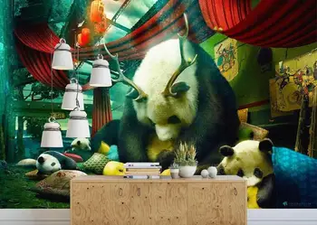 3D Foto Tapetai Pritaikyti Ranka-dažytos Kūrybos kambarį Miegamojo Tapetai gyvūnų TV Foną