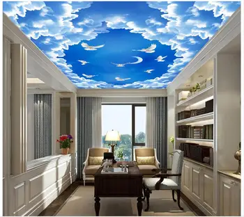 3d foto tapetai užsakymą 3d lubų freskomis tapetai, Dangaus debesų riba Zenith freska lubų ekrano užsklanda 3d kambarį tapetai