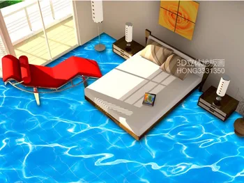 3d grindys 3D stereoskopinis grindų jūros vandens ratilai pvc lipnios 3d tapetai, grindų dažymas tapetų