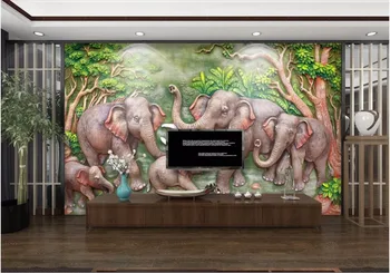 3d kambario tapetai užsakymą freskos neaustinių Kinijos dramblys paramos foną dekoruoti tapyba, foto tapetai, sienų ir 3 d