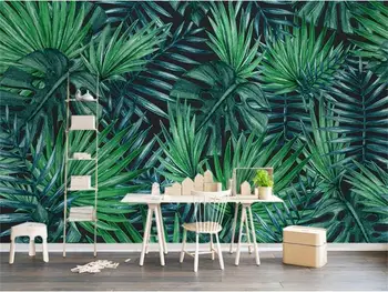 3d kambario tapetai užsakymą freskos nuotrauka paprasta, tropinių augalų tapybos vaizdą 3d sienų freskomis neaustinių tapetai sienos 3d