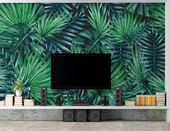 3d kambario tapetai užsakymą freskos nuotrauka paprasta, tropinių augalų tapybos vaizdą 3d sienų freskomis neaustinių tapetai sienos 3d