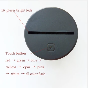 3D Led 7 Spalvų Keitimas Akrilo Mielas Pug Šuo Stalo Lempa USB Palieskite Mygtuką Mados Nakties Žiburiai, Namų Kambarį Apšvietimas, Dekoras