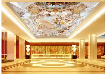 3d lubų freskomis, wallpaper, photo 3d tapetai Europos stiliaus mitologijos scenos Zenith lubų freskomis