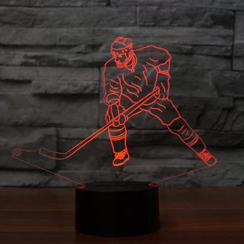 3D Miego Stalo Lempa Led Ledo Ritulio Žaidėjas Modeliavimas Šviesos Rungtynių Nakties Šviesos Usb Kūdikio Miegamojo Luminaria Dekoro Naktiniai Vaikas Dovanos