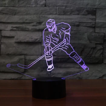 3D Miego Stalo Lempa Led Ledo Ritulio Žaidėjas Modeliavimas Šviesos Rungtynių Nakties Šviesos Usb Kūdikio Miegamojo Luminaria Dekoro Naktiniai Vaikas Dovanos