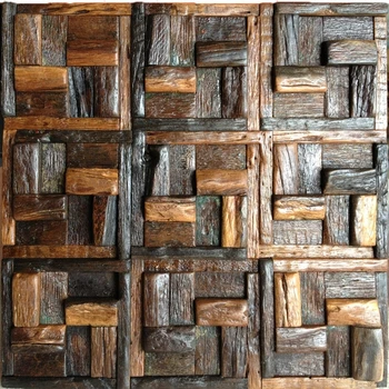 3d natūralių rąstų medienos mozaikos plytelės atsitiktiniai modelis, natūralaus medžio, plytelių, backsplash, sienų dekoras, HME4041, nemokamas pristatymas