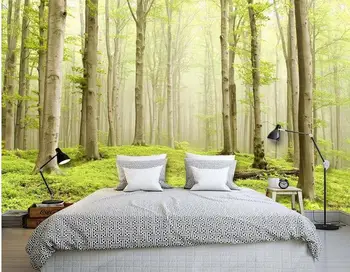 3d pritaikyti tapetai, TV foną, žalia miško kraštovaizdžio Namų Puošybai kambarys modernus tapetai