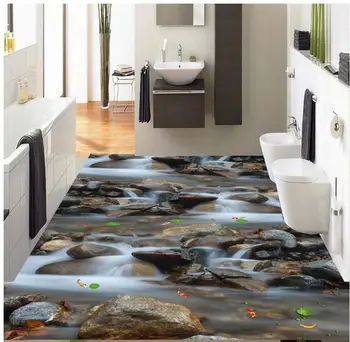 3d tapetai, grindų Pasirinktinius Nuotraukų lipnios 3D grindų kepenų žalia kepenų vandeniui PVC grindų Namų Puošybai
