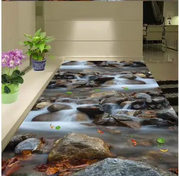 3d tapetai, grindų Pasirinktinius Nuotraukų lipnios 3D grindų kepenų žalia kepenų vandeniui PVC grindų Namų Puošybai