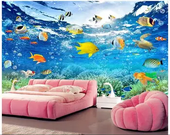 3d tapetai pasirinktinius nuotraukų neaustinių freskos nuotrauką Gražus povandeninis pasaulis apdailos dažymo miegamojo tapetai sienos 3d