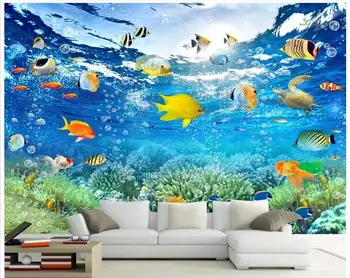 3d tapetai pasirinktinius nuotraukų neaustinių freskos nuotrauką Gražus povandeninis pasaulis apdailos dažymo miegamojo tapetai sienos 3d